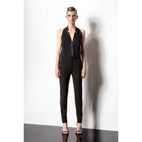Veronica Beard Women's Sleeveless Iggy Jumpsuit Black Size